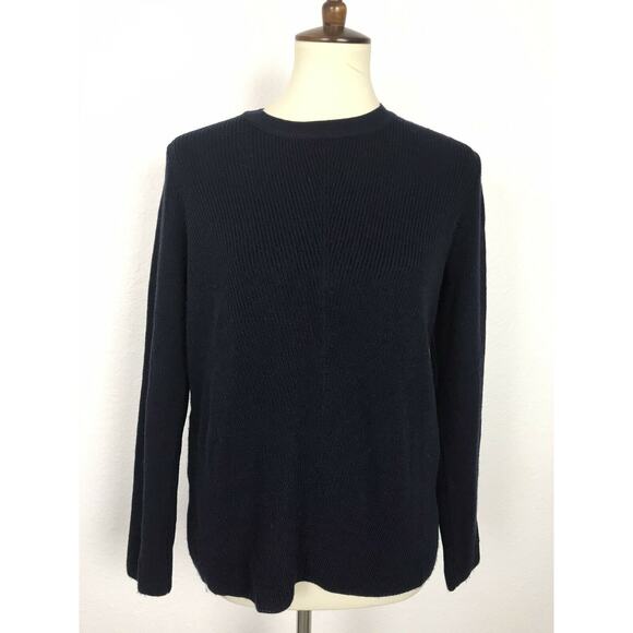 Topshop Pullover Striped Split Back Knit Top - Picture 2 of 9